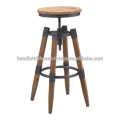 Industrial Vintage Round Metal Frame Bar Stool